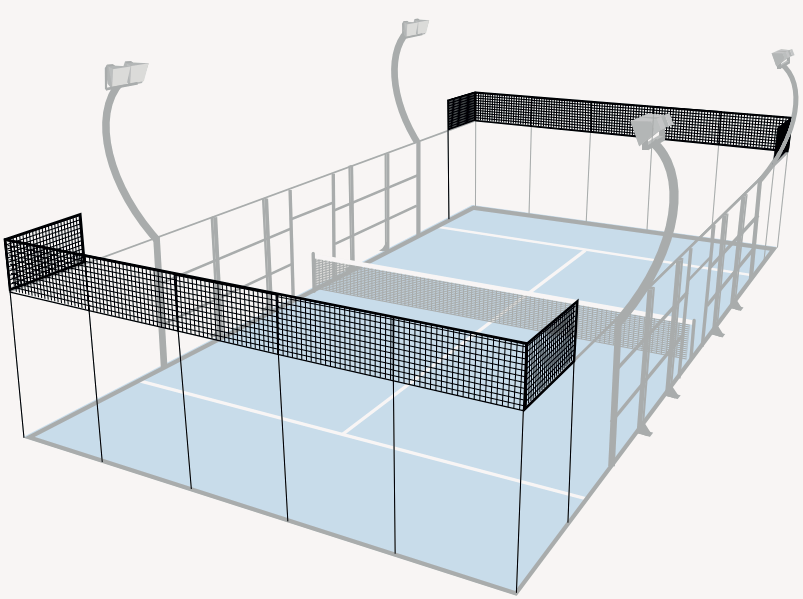 padelbaan borden